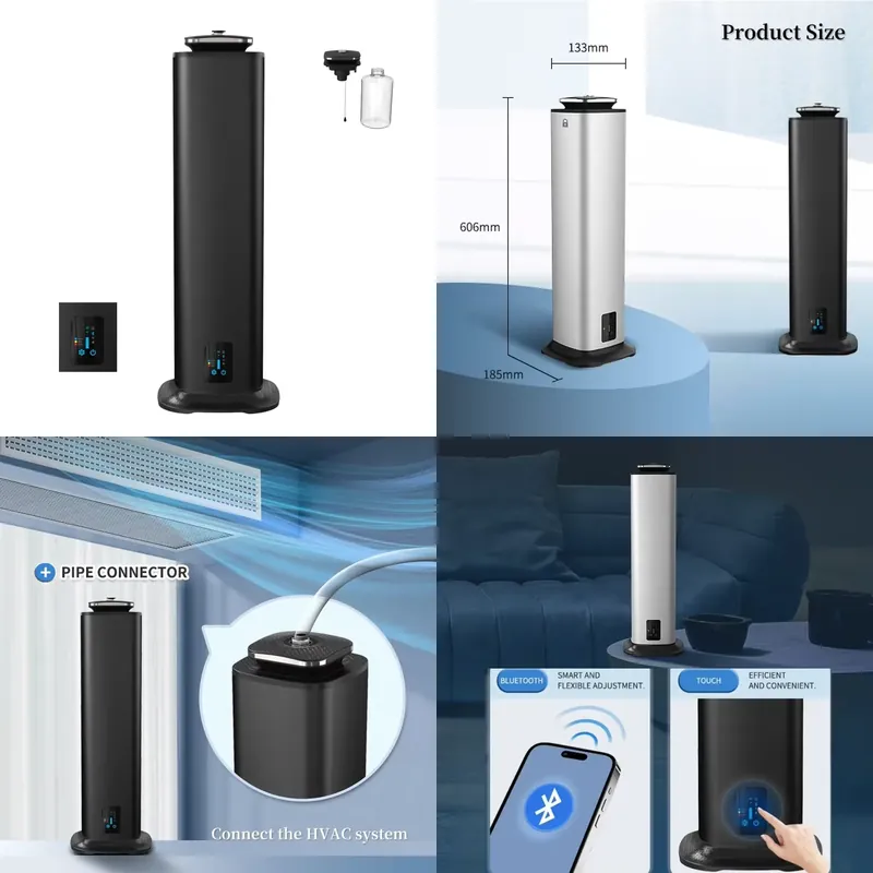 Home Fragrance For Diffuser - ホテルホームウォーターレスエッセンシャルオイルディフューザー800mlスマートフレグランスマシン垂直HVACアプリ対応セントディフューザー