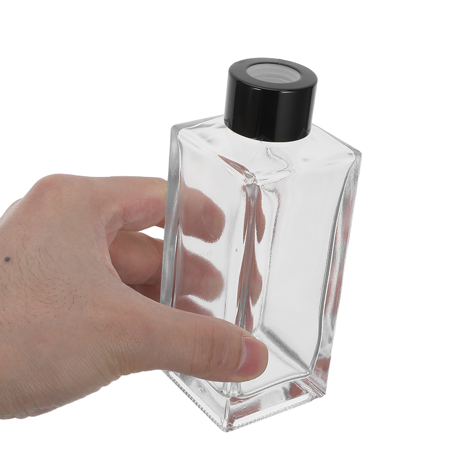 Home Fragrance For Diffuser - 4 セットバスルームフレグランスディフューザーリード小型ミニ透明ガラス香水詰め替えボトルセットホームアロマセラピールーム香りスティック
