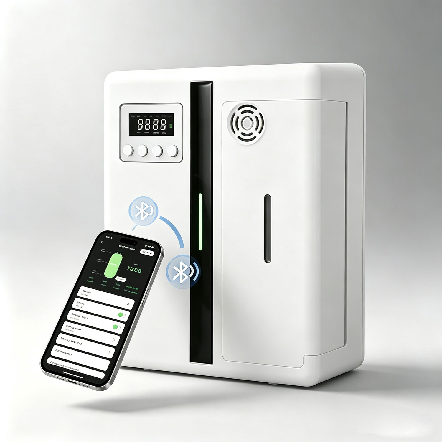 Home Fragrance Oils For Diffusers - 水を使わない香りディフューザー Bluetoothアプリ制御 壁掛け式フレグランスマシン スマートアロマディフューザー エッセンシャルオイル用 ホテル/家庭用