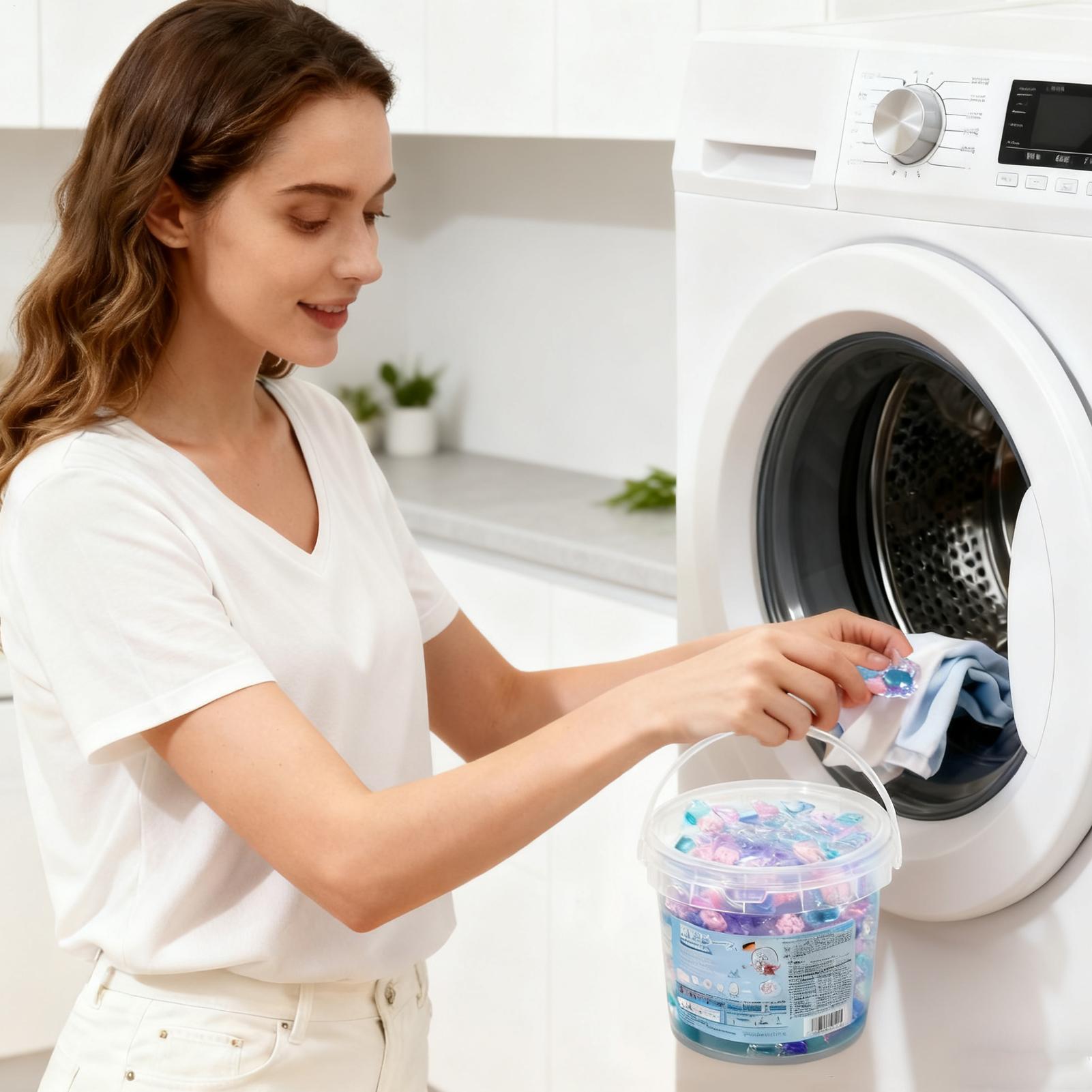 洗濯洗剤ポッド 深層洗浄洗濯洗剤ポッド 柔軟剤ビーズ入り 長 - Home Fragrance Long Lasting のレビューと価格