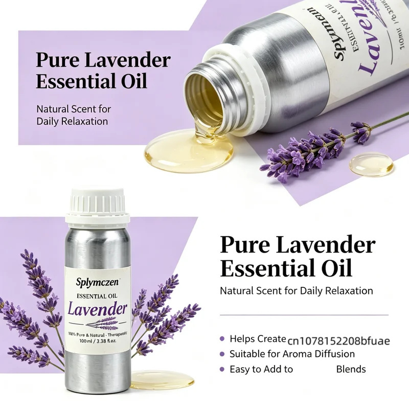 100ml 純粋な天然ラベンダーアロマオイル、リードディフュ - Home Fragrance Natural のレビューと価格