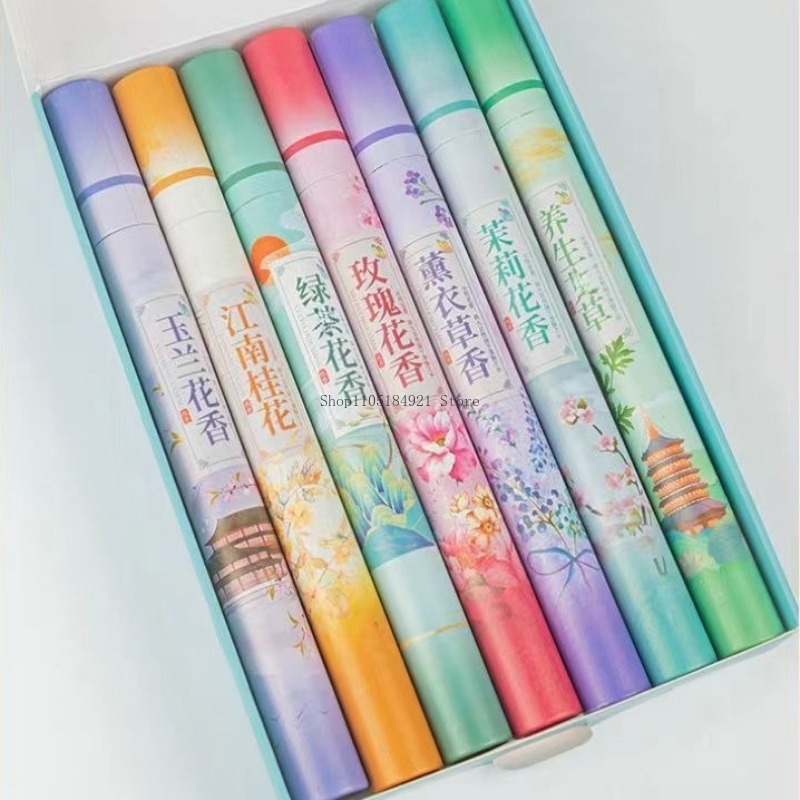7種類の天然植物の花の香りスティックインセンスギフトボックス - Home Fragrance Gift Box のレビューと価格