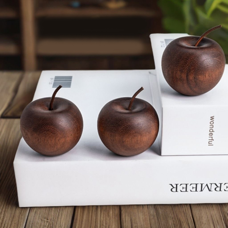 1 個の木製リンゴ型エッセンシャルオイルディフューザーフレグ - Home Fragrance Oils For Diffusers のレビューと価格